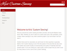 Tablet Screenshot of kriscustomsewing.com